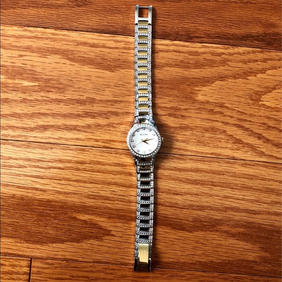 Bulova two tone Womens watch with diamonds main image 4